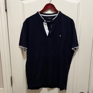 Jack and Jones Navy Short Sleeve Polo Shirt